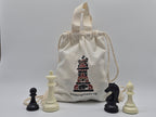 The Candidate Kink's Knight Chess Pieces With Cotton Bag