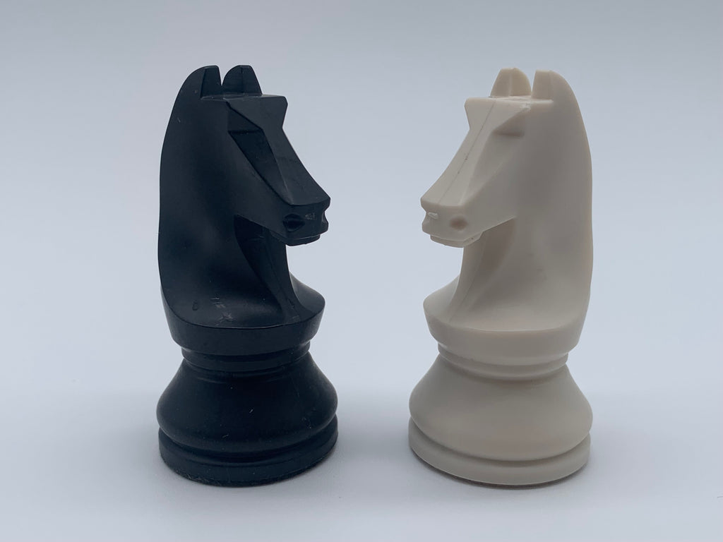 White German Knight Chess Pieces
